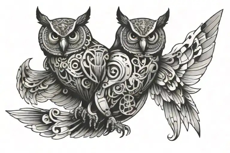 Mechanical Owl Flying