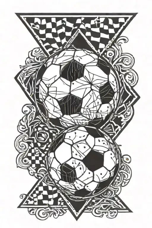 Rolling Triangle Soccer Flag Written Inside