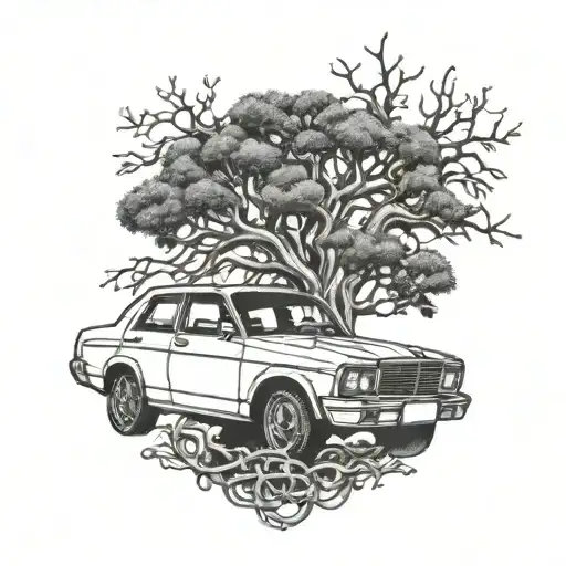 A Family Tree Intertwined With Car Parts