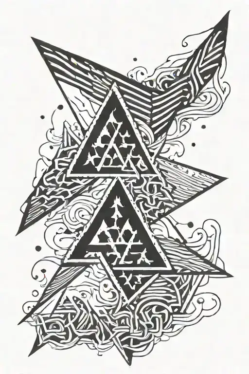 Rolling Triangle Flag Written Inside