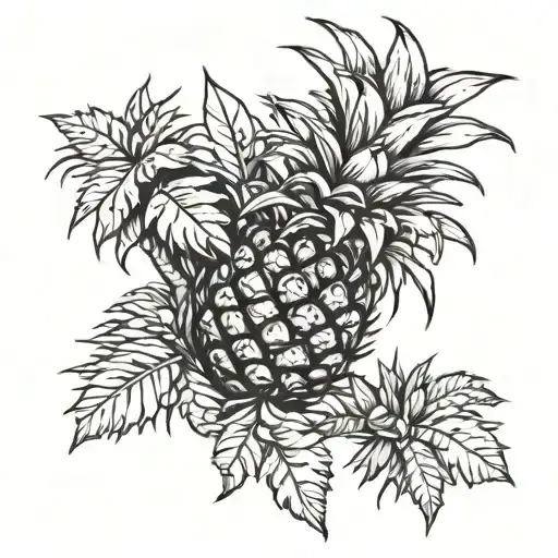 Pineapple Plant Growing