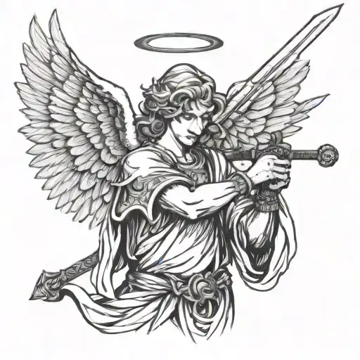 Angel Holding A Sword