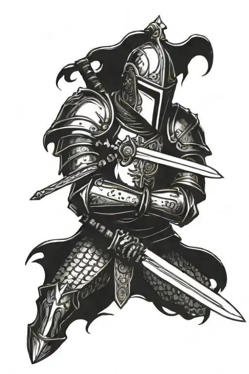 Knight Holding A Sword