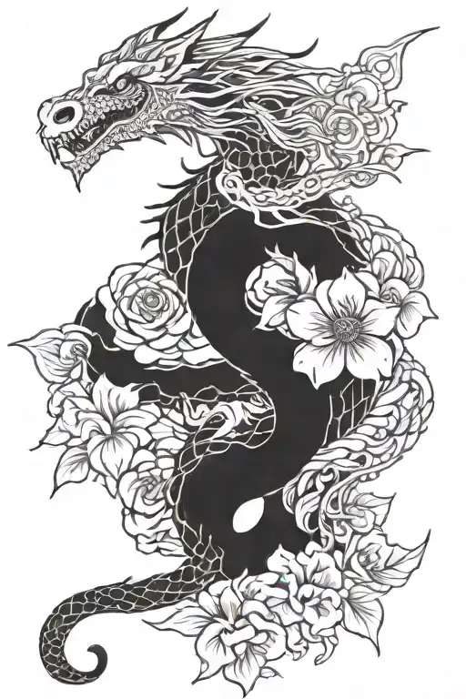 Dragon And Flower