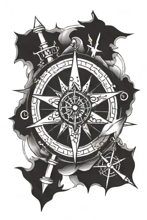 Compass With An Arrow