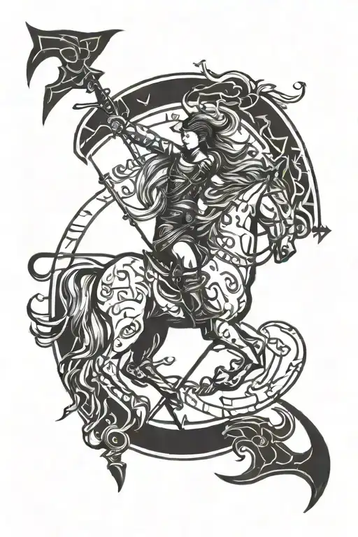 Manga Style Sagittarius Sign