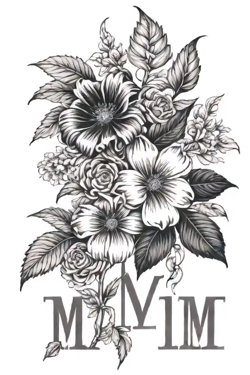Roman Numerals Representing Important Dates And Birth Flower November And May