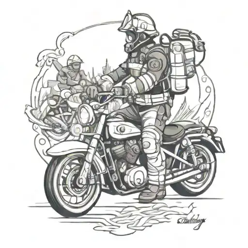 Firefighter Passion And Motorcycle Passion