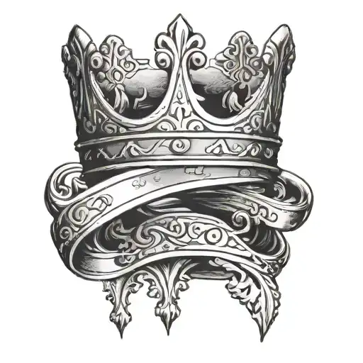 A Tattoo Of A Crown And That Says Bbbjyyy