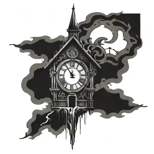Prison Tower Clock Melting