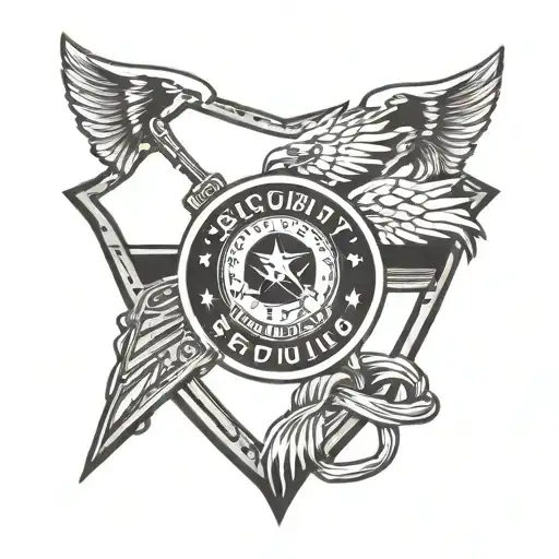 Usaf Security Police Badge Intertwined