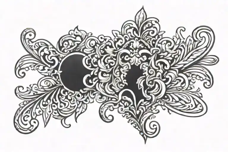 Dark Ornamental Finger Tattoo Design