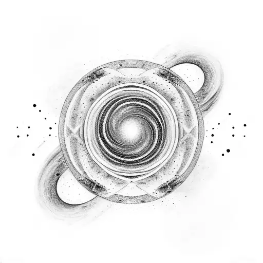 Galaxy Merging Into A Black Hole