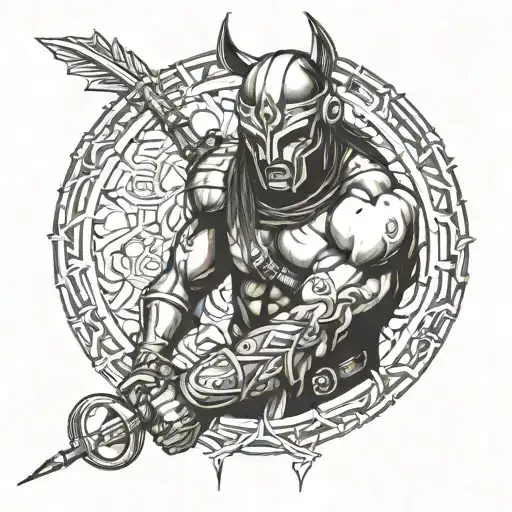 Warrior With Gym Inspired