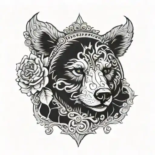 Victorian Gothic Bear Head