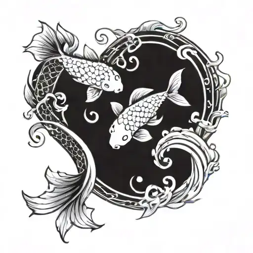 Ying And Yang Symbol That Are Koi Fishes