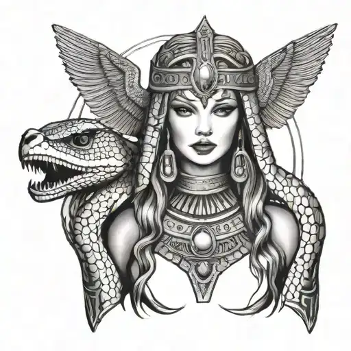 Taylor Swift Inspired Egyptian Goddess Holding Snake