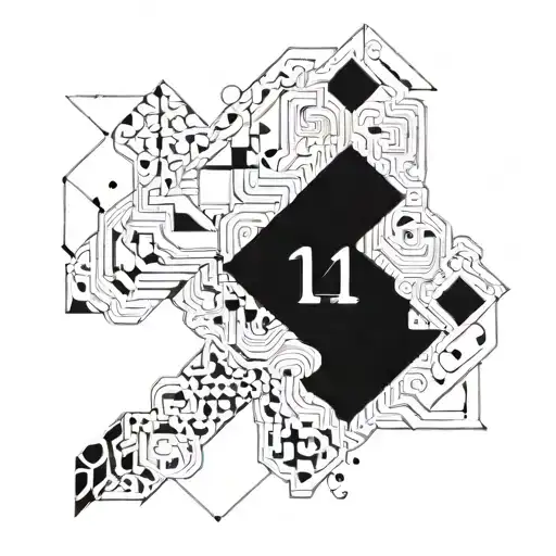 A Geometric Design Incorporating The Name Masi And The Number 0411 In A Subtle And Abstract Way