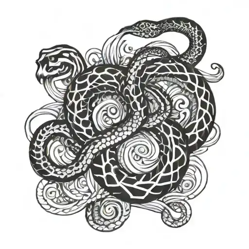 The Number Twelve And Snake Coiling