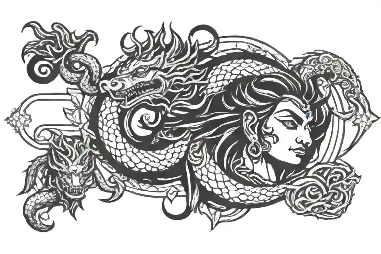 Shiva And Dragon Armband