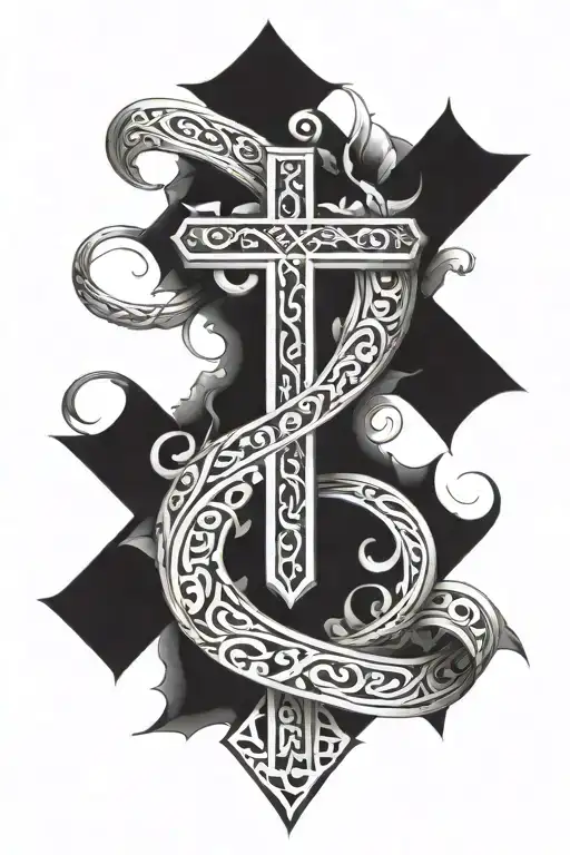 Cross Spiraled In Word Familia