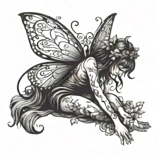 Violet Fairy Sitting