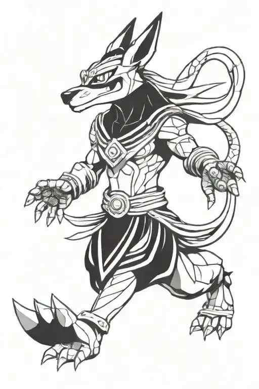 Lucario As An Egyptian God