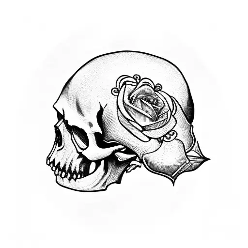 Skull Open With Music Notes