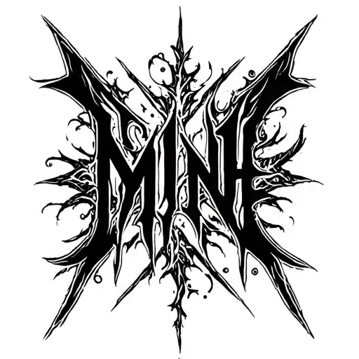 The Word Mine In A Simplistic Heavy Metal Style
