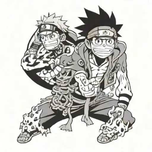 Luffy One Piece And Naruto