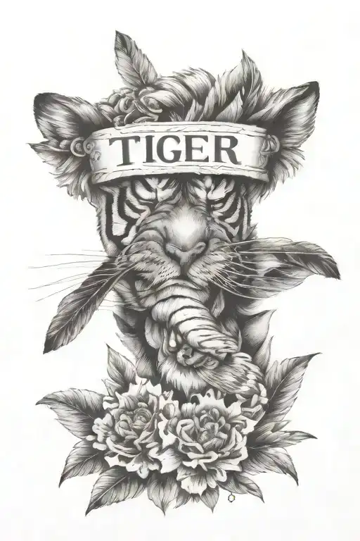 Tiger Face With The Word Rare In Front Of It