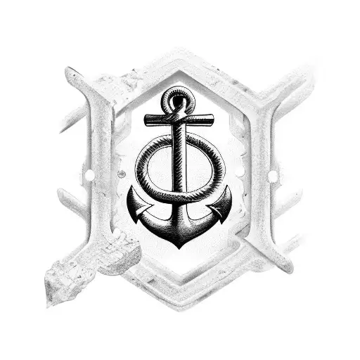 Anchor With Roman Numeral 7 Beside It