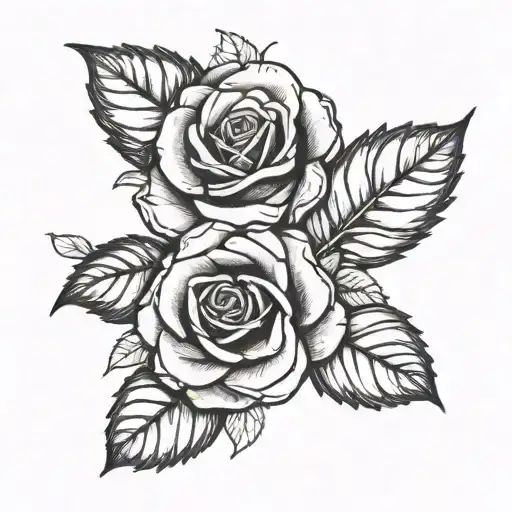 Rose And Violet Flower Separated By A Coffee Arabica Plant