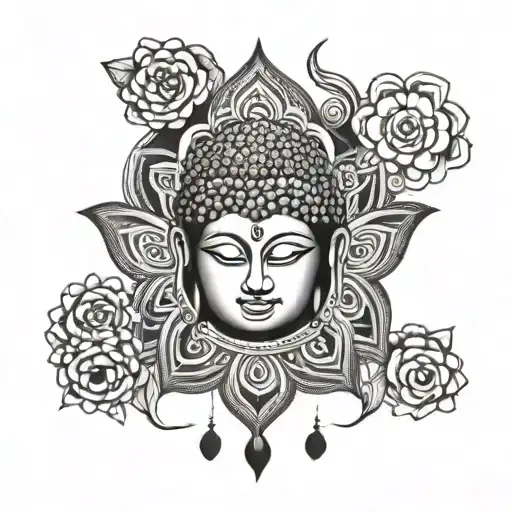 Buddha Inside Hamsa Hand And Eye