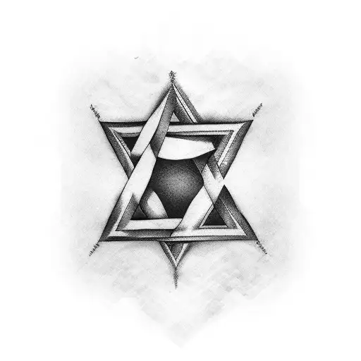 Star Of David And Drama Masks And Music Notes