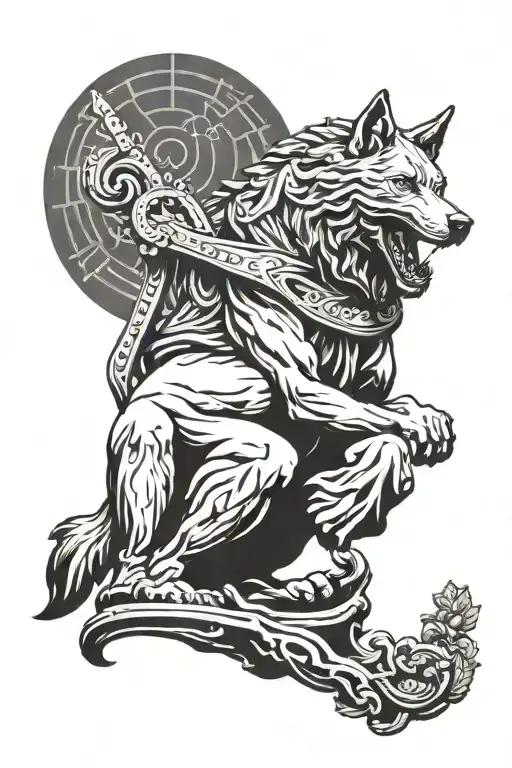 Greek Statue Killing Wolf