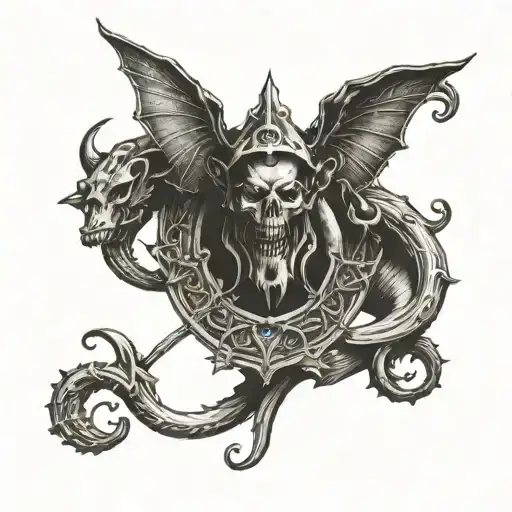 An Old Mediaeval Mythical Sign With A Hidden Demon Inside