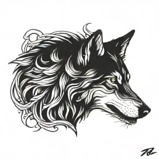 Lone Wolf Heart Intertwined