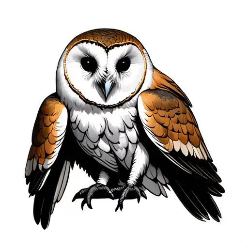 Barn Owl For Men Sitting