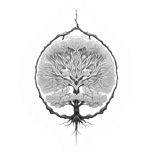 Tree Of Life With The Name Kaia In The Roots