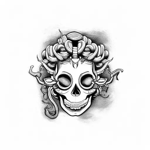 Female Skull Medusa