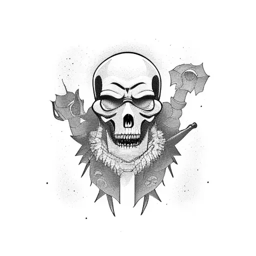 A Man Walking With The Shadow Of A Grim Reaper Behind