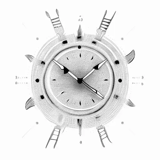 Clock With Barber Pole