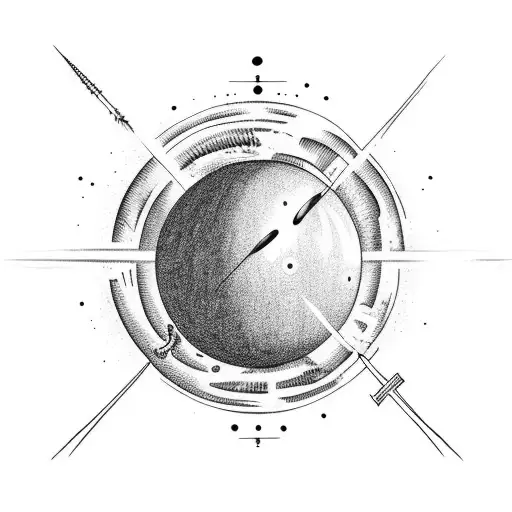 Greek God Holding Saturn Planet Between His Arms