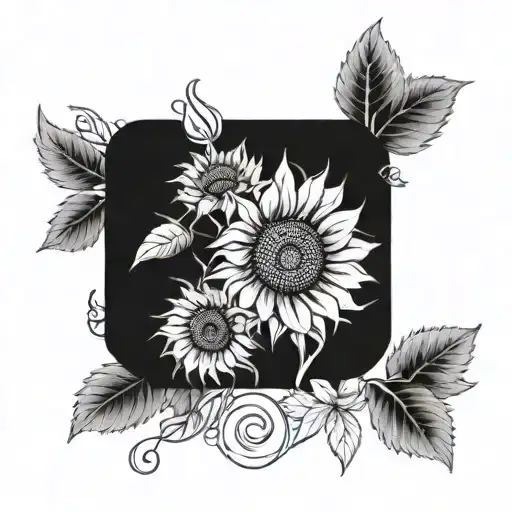 Sunflower With Names Adelynn And Autumm