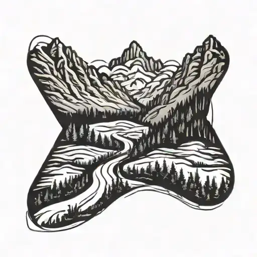 A Mountain Landscape With A Winding Trail Symbolizing Perseverance