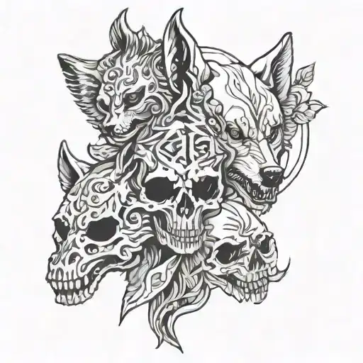Valikrye Skulls With Wolf