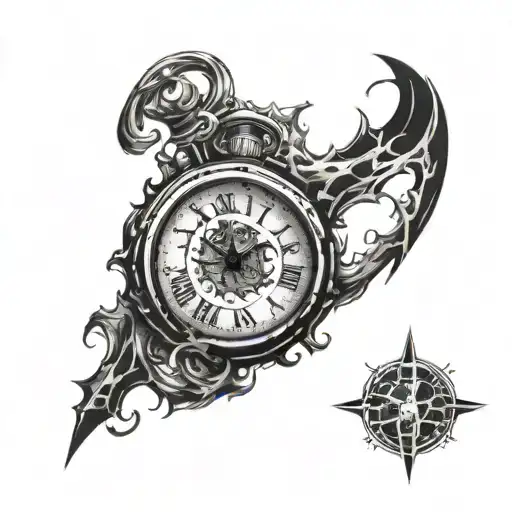 A Clock With Scar Goin Thru It