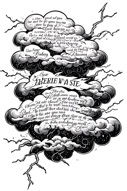 Clouds Lightning And Bible Verse