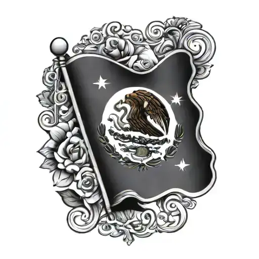 Mexican Flag And Saying Familia